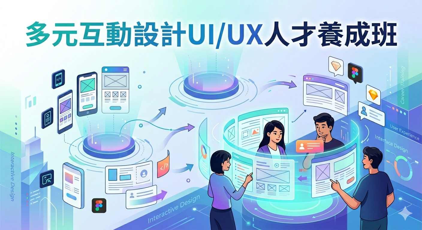 【免費就業輔導班】多元互動設計UI/UX人才養成班